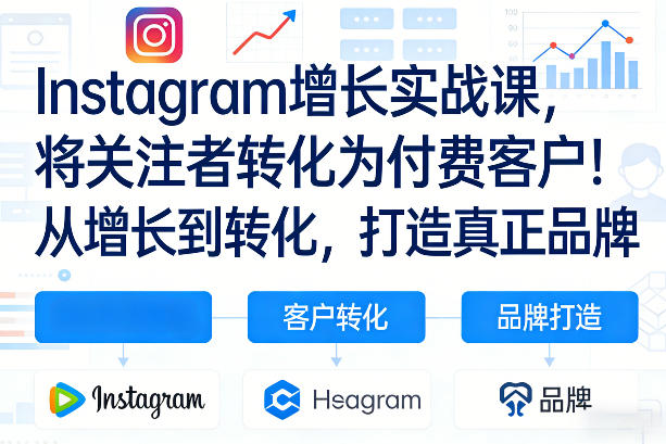 Instagram增长实战课，将关注者转化为付费客户！从增长到转化，打造真正品牌（双语字幕）-翌晨科技网