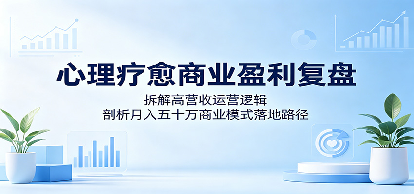 心理疗愈商业盈利复盘:拆解高营收运营逻辑,剖析月入五十万商业模式落地路径-翌晨科技网