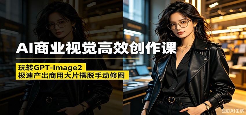 AI商业视觉高效创作课：玩转GPT-Image2，极速产出商用大片摆脱手动修图-翌晨科技网