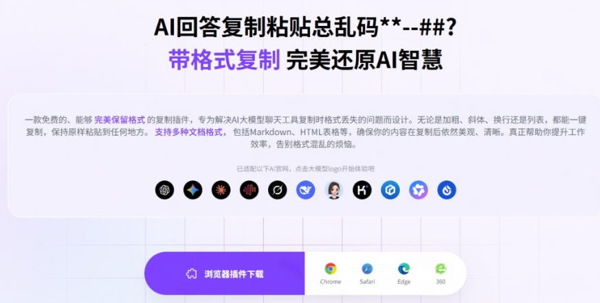 图片[2]-你的AI回答内容复制格式总乱码？完美一键保留原格式复制，办公宝藏浏览器插件Copy With Format-翌晨科技网
