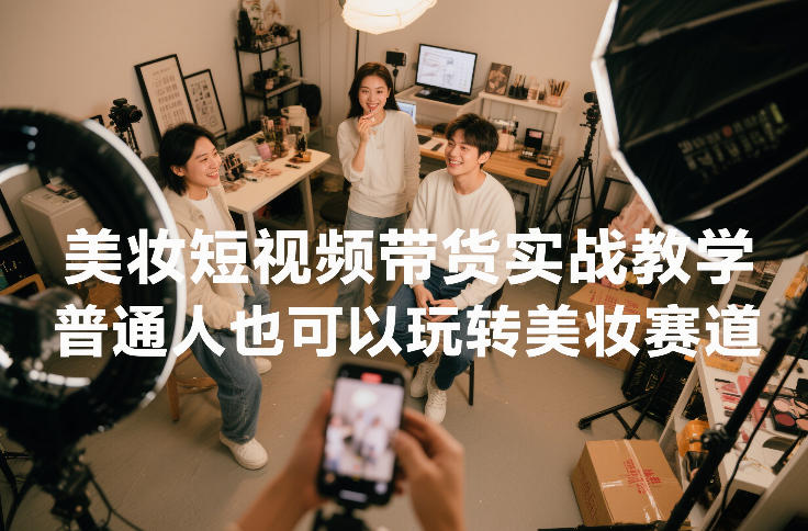 美妆短视频带货实战教学，普通人也可以玩转美妆赛道-翌晨科技网