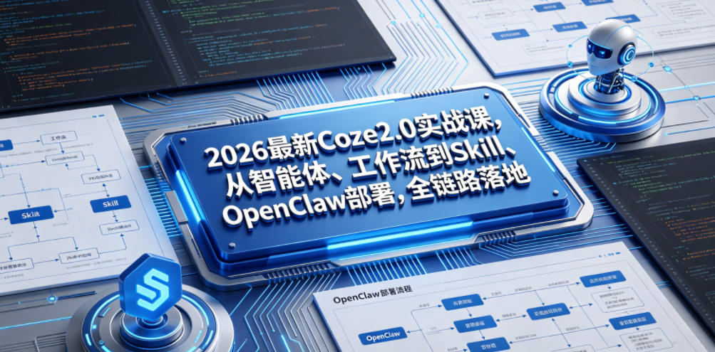 2026最新Coze2.0实战课，从智能体、工作流到Skill、OpenClaw部署，全链路落地-翌晨科技网