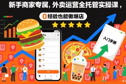 新手商家专属，外卖运营全托管实操课，0经验也能做爆店-翌晨科技网
