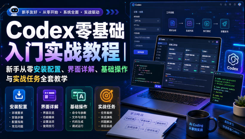 Codex零基础入门实战教程｜新手从零安装配置、界面详解、基础操作与实战任务全套教学-翌晨科技网