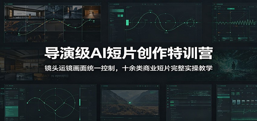 导演级AI短片创作特训营：镜头运镜画面统一控制，十余类商业短片完整实操教学（更新）-翌晨科技网