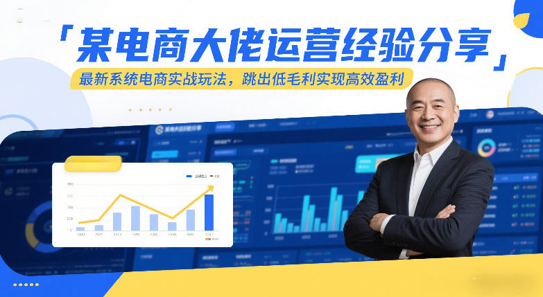 某电商大佬运营经验分享，最新系统电商实战玩法，跳出低毛利实现高效盈利-翌晨科技网