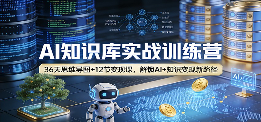 AI知识库实战训练营：36天思维导图+12节变现课，解锁AI+知识变现新路径-翌晨科技网