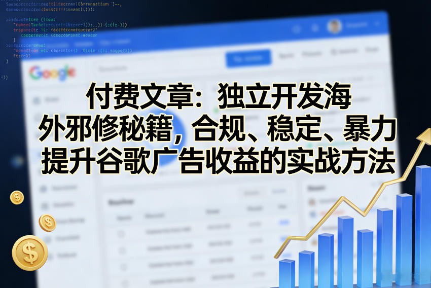 付费文章：独立开发海外邪修秘籍，合规、稳定、暴力提升谷歌广告收益的实战方法-翌晨科技网