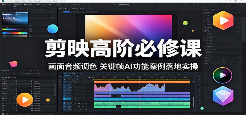 剪映高阶必修课：画面音频调色，关键帧AI功能案例落地实操-翌晨科技网