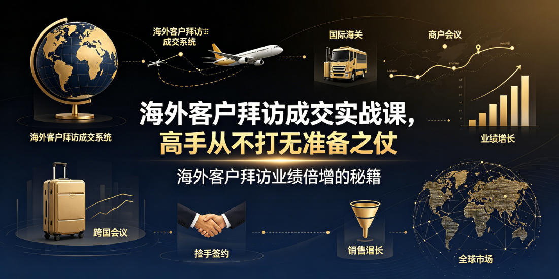海外客户拜访成交实战课，高手从不打无准备之仗，海外客户拜访业绩倍增的秘籍-翌晨科技网