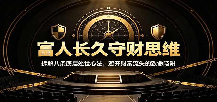 富人长久守财思维：拆解八条底层处世心法，避开财富流失的致命陷阱-翌晨科技网
