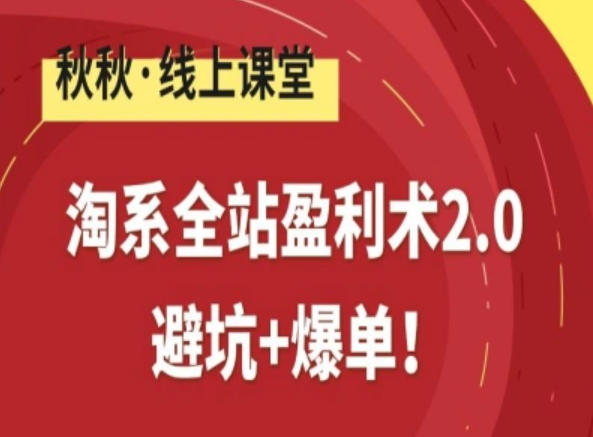 淘系全站盈利术2.0，避坑+爆单-翌晨科技网