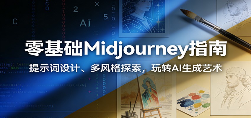 零基础Midjourney指南：提示词设计、多风格探索，玩转AI生成艺术-翌晨科技网