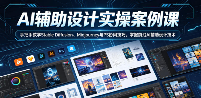 AI辅助设计实操案例课，手把手教学Stable Diffusion、Midjourney与PS协同技巧，掌握前沿AI辅助设计技术-翌晨科技网
