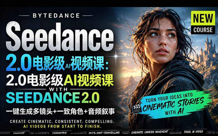 字节跳动的Seedance 2.0 AI电影视频生成制作教程，一键生成多镜头+一致角色+音频叙事-中英字幕-翌晨科技网