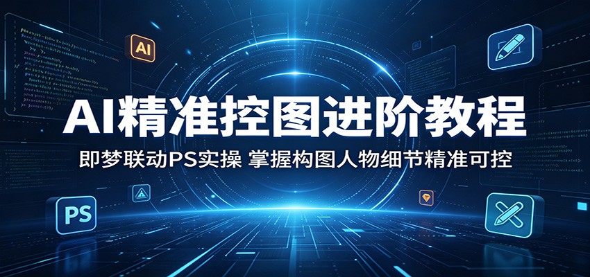 AI精准控图进阶教程：即梦联动PS实操，掌握构图人物细节精准可控-翌晨科技网