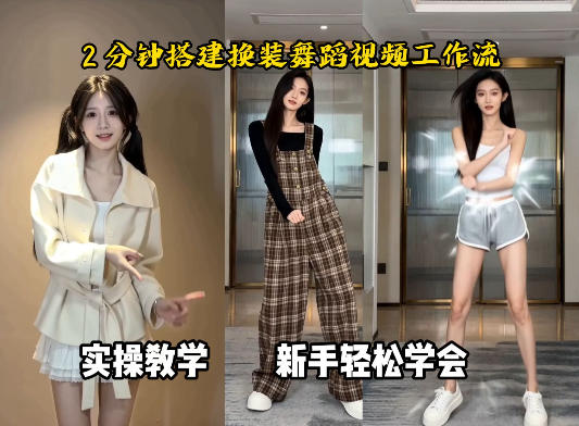 通过Coze工作流，制作《跳舞卡点换装视频》，两分钟制作完成，从0到1演示搭建过程-翌晨科技网