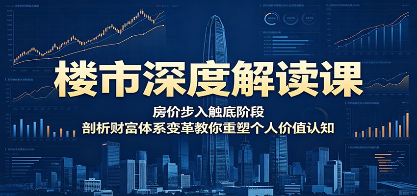 楼市深度解读课：房价步入触底阶段，剖析财富体系变革教你重塑个人价值认知-翌晨科技网