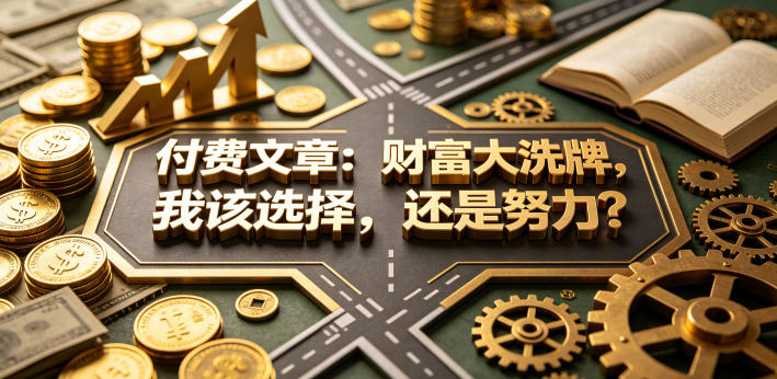 付费文章：财富大洗牌，我该选择，还是努力？-翌晨科技网
