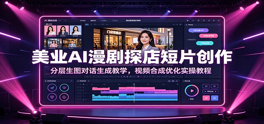 美业AI漫剧探店短片创作：分层生图对话生成教学，视频合成优化实操教程-翌晨科技网