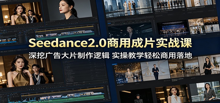 Seedance2.0商用成片实战课：深挖广告大片制作逻辑，实操教学轻松商用落地-翌晨科技网