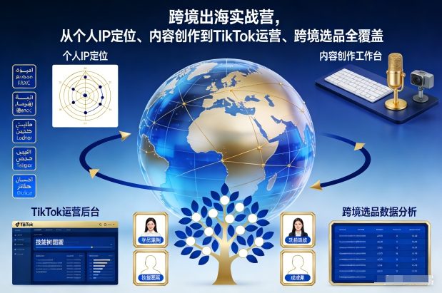 跨境出海实战营，从个人IP定位、内容创作到TikTok运营、跨境选品全覆盖-翌晨科技网