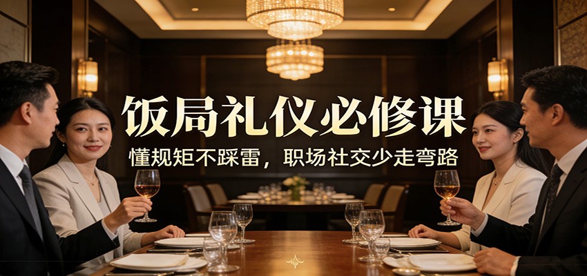公众号收费文章：《饭局礼仪必修课：懂规矩不踩雷，职场社交少走弯路》-翌晨科技网