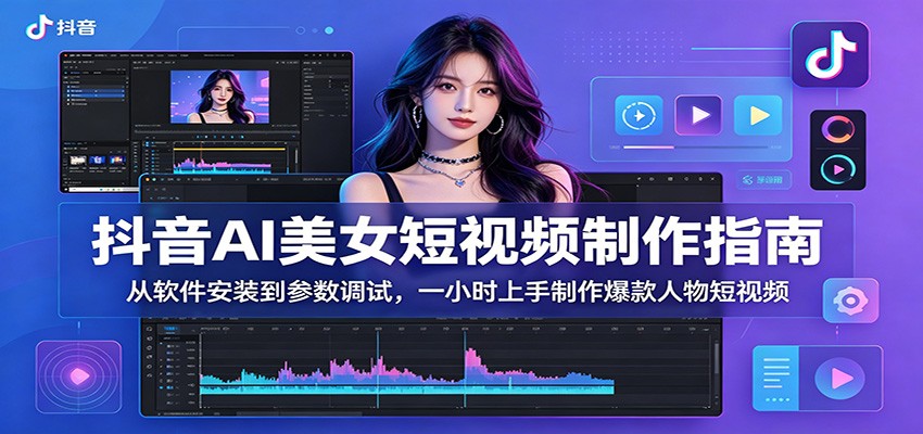 抖音AI美女短视频制作指南：从软件安装到参数调试，一小时上手制作爆款人物短视频-翌晨科技网