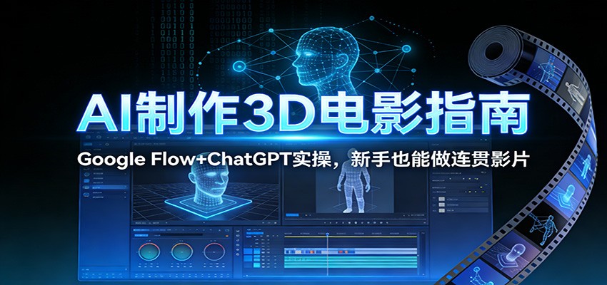 AI制作3D电影指南：Google Flow+ChatGPT实操，新手也能做连贯影片-翌晨科技网