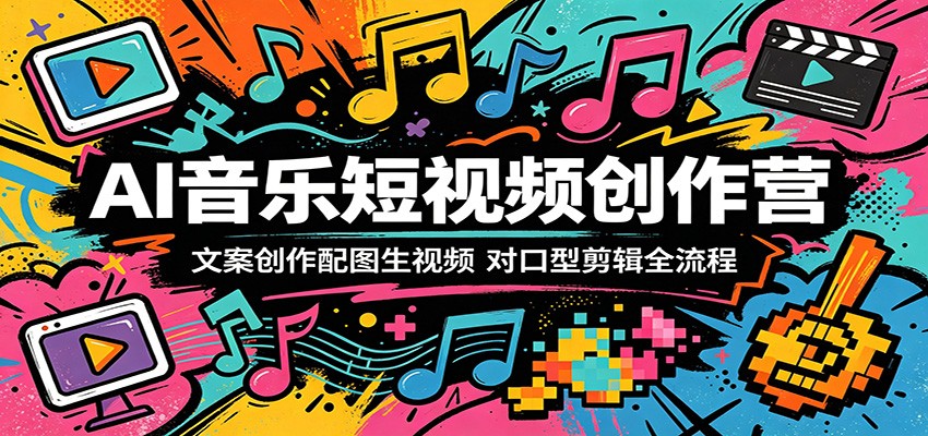 AI音乐短视频创作营：文案创作配图生视频，对口型剪辑全流程-翌晨科技网