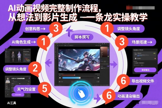 AI动画视频完整制作流程，从想法到影片生成一条龙实操教学-翌晨科技网