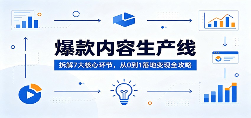爆款内容生产线：拆解7大核心环节，从0到1落地变现全攻略-翌晨科技网