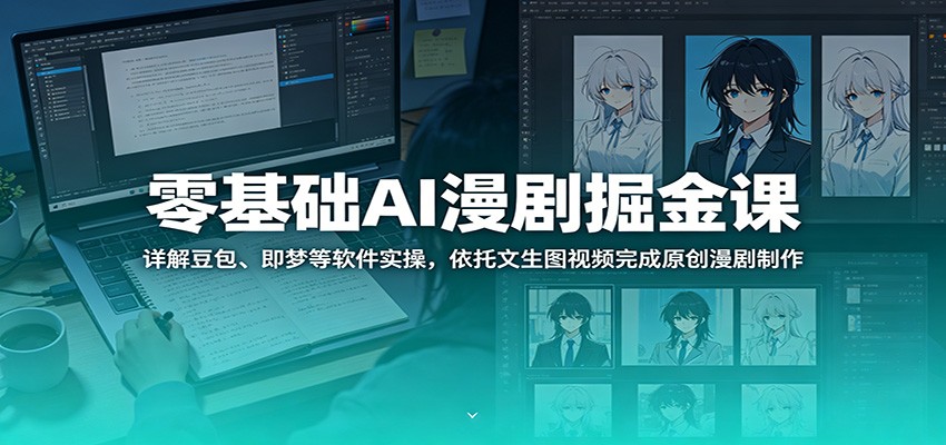 零基础AI漫剧掘金课：详解豆包、即梦等软件实操，依托文生图视频完成原创漫剧制作-翌晨科技网