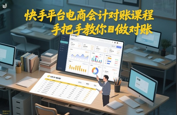 快手平台电商会计对账课程，手把手教你做对账-翌晨科技网