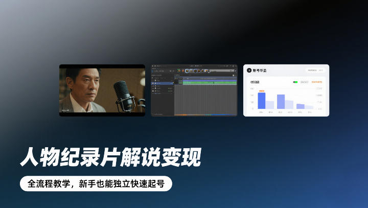 人物纪录片解说变现，全流程教学，新手也能独立快速起号-翌晨科技网