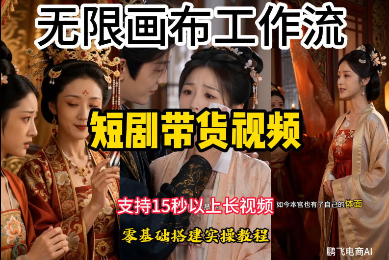 无限画布工作流制作短剧带货视频支持制作15秒以上视频，实操搭建教学，看完教程小白也能轻松搭建-翌晨科技网