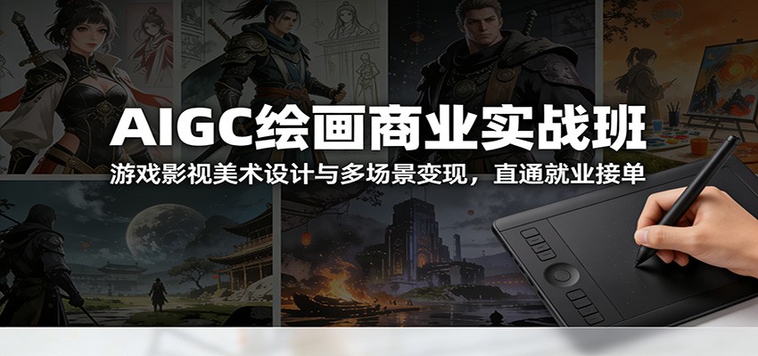 AIGC绘画商业实战班：游戏影视美术设计与多场景变现，直通就业接单-翌晨科技网