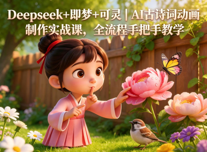 Deepseek+即梦+可灵｜AI古诗词动画制作实战课，全流程手把手教学-翌晨科技网