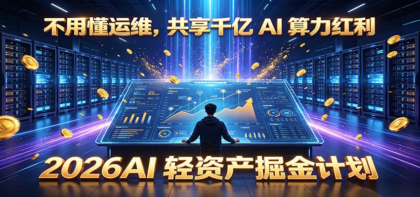 不用懂运维,共享千亿 AI 算力红利,2026AI 轻资产掘金计划-翌晨科技网