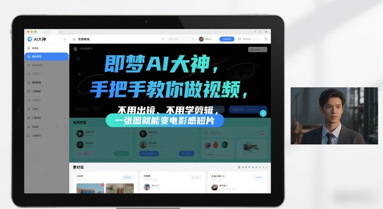 即梦AI大神手把手教你做视频,不用出镜、不用学剪辑,一张图就能变电影感短片-翌晨科技网