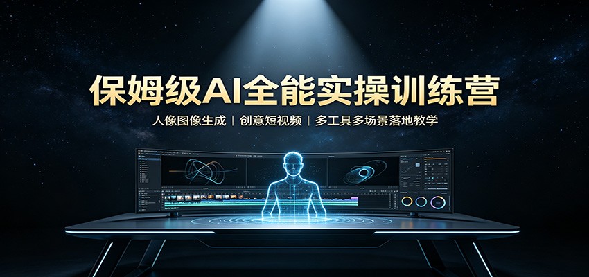 保姆级AI全能实操训练营：人像图像生成，创意短视频，多工具多场景落地教学-翌晨科技网