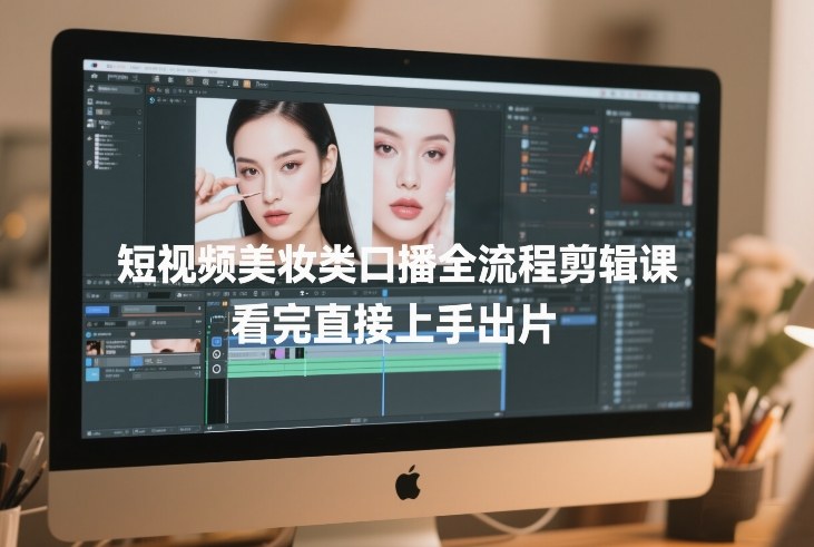 短视频美妆类口播全流程剪辑课,看完直接上手出片-翌晨科技网
