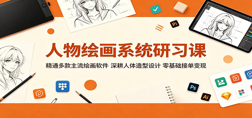人物绘画系统研习课：精通多款主流绘画软件，深耕人体造型设计，零基础接单变现-翌晨科技网