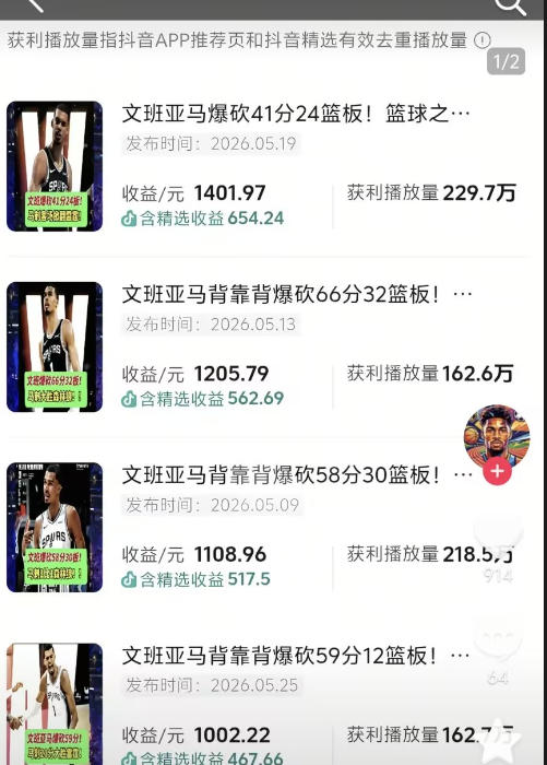 图片[2]-抖音8W粉丝博主的篮球人物深度解析解说教学，零门槛玩转伙伴计划与精选独家，单日稳定收益1k+-翌晨科技网