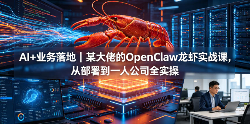 AI+业务落地｜某大佬的OpenClaw小龙虾实战课，从部署到一人公司全实操-翌晨科技网