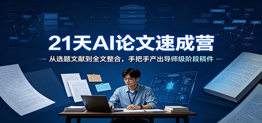 21天AI论文速成营：从选题文献到全文整合，手把手产出导师级阶段稿件-翌晨科技网