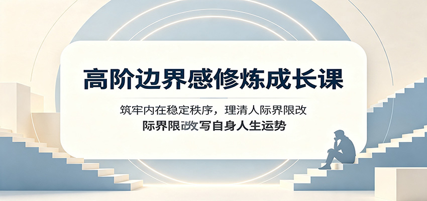 高阶边界感修炼成长课:筑牢内在稳定秩序,理清人际界限改写自身人生运势-翌晨科技网