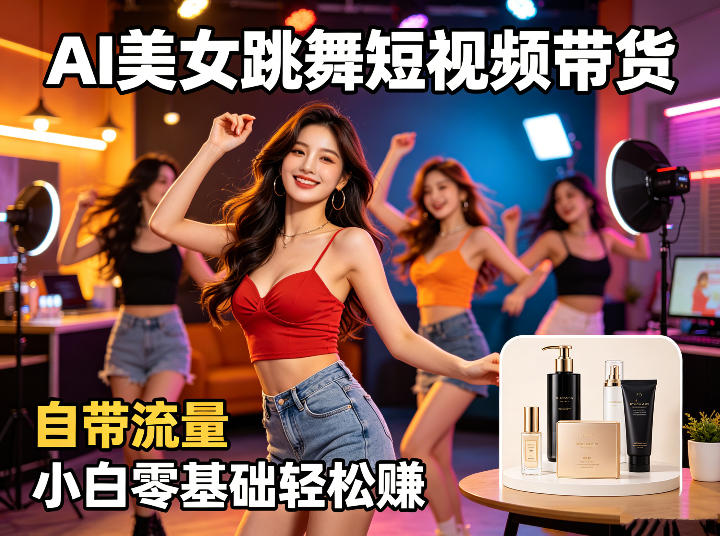 AI美女跳舞短视频带货：自带流量，小白零基础轻松賺，详细拆解-翌晨科技网