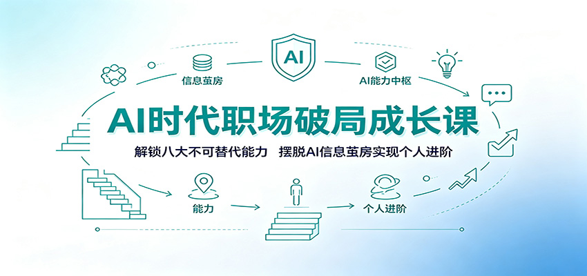AI时代职场破局成长课：解锁八大不可替代能力，摆脱AI信息茧房实现个人进阶-翌晨科技网