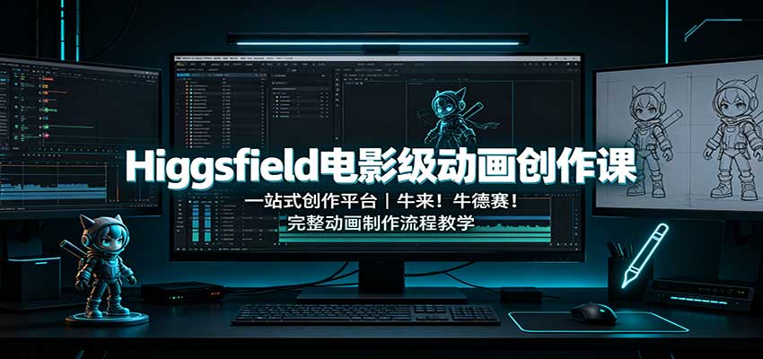 Higgsfield电影级动画创作课：一站式创作平台，牛来！牛德赛！完整动画制作流程教学-翌晨科技网